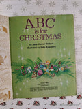 Vintage 1974 ABC is for Christmas Little Golden Book Hardcover