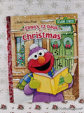 2015 Sesame Street Elmo's 12 Days of Christmas Little Golden Book Hardcover, Like New