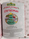 2015 Sesame Street Elmo's 12 Days of Christmas Little Golden Book Hardcover, Like New