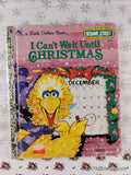 Vintage 1991 Little Golden Book: I Can't Wait Until Christmas Sesame Street Hardcover