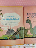Vintage 1959 The Big-Little Dinosaur Wonder Books Hardcover
