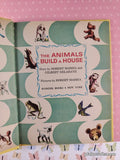 Vintage 1963 The Animals Build a House Wonder Books Hardcover