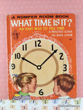 Vintage 1954 What Time is It? Romper Room Wonder Book Hardcover