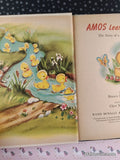 Vintage 1961 Amos Learns to Talk Rand McNally Elf Book Hardcover