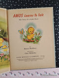 Vintage 1961 Amos Learns to Talk Rand McNally Elf Book Hardcover