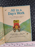 Vintage 1964 All in a Day's Work Wonder Books Hardcover