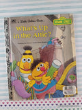 Vintage 1987 1st Printing Sesame Street: What's Up in the Attic? Little Golden Book Hardcover