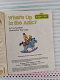 Vintage 1987 1st Printing Sesame Street: What's Up in the Attic? Little Golden Book Hardcover
