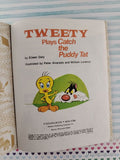 Vintage 1975 Tweety Plays Catch the Puddy Tat Little Golden Book Hardcover