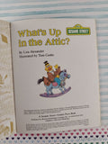 Vintage 1994 Sesame Street: What's Up in the Attic? Little Golden Book Hardcover
