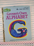 Vintage 1978 Sesame Street: Grover's Own Alphabet Little Golden Book Hardcover