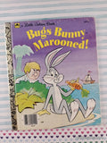 Vintage 1985 1st Printing Bugs Bunny: Marooned! Little Golden Book Hardcover