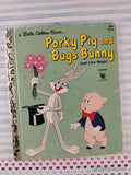 Vintage 1976 Porky Pig & Bugs Bunny: Just Like Magic! Little Golden Book Hardcover