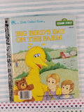 Vintage 1985 Sesame Street: Big Bird's Day on the Farm Little Golden Book Hardcover