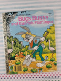 Vintage 1987 1st Printing Bugs Bunny & the Pink Flamingos Little Golden Book Hardcover