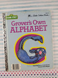 Vintage 1978 Sesame Street: Grover's Own Alphabet Little Golden Book Hardcover