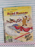 Vintage 1985 The Road Runner: Mid-Mesa Marathon Little Golden Book Hardcover