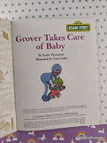 Vintage 1991 Sesame Street: Grover Takes Care of Baby Little Golden Book Hardcover