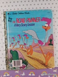Vintage 1974 1st Printing The Road Runner: A Very Scary Lesson Little Golden Book Hardcover