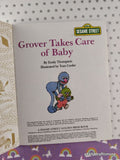 Vintage 1993 Sesame Street: Grover Takes Care of Baby Little Golden Book Hardcover