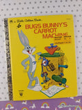 Vintage 1971 Bugs Bunny's Carrot Machine Little Golden Book Hardcover