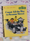 Vintage 1991 Count All the Way to Sesame Street Little Golden Book Hardcover