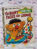 Vintage 1980 2nd Printing Sesame Street: The Many Faces of Ernie Little Golden Book Hardcover