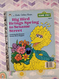 Vintage 1985 Big Bird Brings Spring to Sesame Street Little Golden Book Hardcover