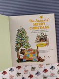 Vintage 1958 The Animals' Merry Christmas Big Little Golden Book Hardcover
