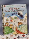 Vintage 1992 The Night Before Christmas Little Golden Book Hardcover