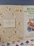 Vintage 1982 Rudolph the Red-Nosed Reindeer Shines Again Little Golden Book Hardcover