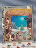Vintage 1978 2nd Printing The Animals' Christmas Eve Little Golden Book Hardcover
