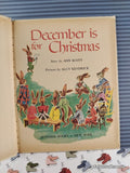 Vintage 1961 December is for Christmas Wonder Books Hardcover