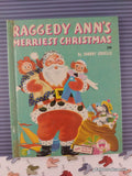 Vintage 1952 Raggedy Ann's Merriest Christmas Wonder Books Hardcover