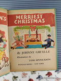 Vintage 1952 Raggedy Ann's Merriest Christmas Wonder Books Hardcover