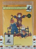Vintage Scarecrows in the Punkin' Patch #57334 Plaid Iron-on Transfer NEW