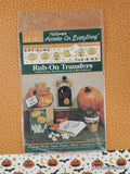 Vintage Happy Halloween Accents Plaid Rub-on Transfer NEW