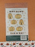 Vintage Happy Halloween Accents Plaid Rub-on Transfer NEW