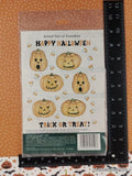 Vintage Happy Halloween Accents Plaid Rub-on Transfer NEW