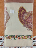 Vintage Thanksgiving Turkey Autumn Fall Paper Tablecover C.A. Reed NEW & Sealed