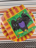 Vintage Pumpkin Hollow Trend Setters Spooky Silly Bats Set/Dessert Plates & Napkins NEW