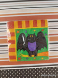 Vintage Pumpkin Hollow Trend Setters Spooky Silly Bats Set/Dessert Plates & Napkins NEW