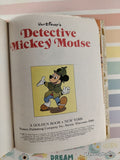 Vintage 1985 Disney's Detective Mickey Mouse Little Golden Book Hardcover
