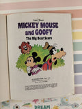 Vintage 1978 Disney's Mickey Mouse & Goofy: The Big Bear Scare Little Golden Book Hardcover