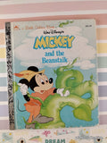 Vintage 1988 1st Printing Disney's Mickey & the Beanstalk Little Golden Book Hardcover
