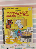 Vintage 1978 Disney's Donald Duck & the One Bear Little Golden Book Hardcover