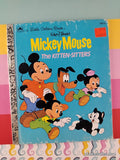 Vintage 1976 Disney's Mickey Mouse: The Kitten-Sitters Little Golden Book Hardcover