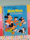 Vintage 1976 Disney's Mickey Mouse: The Kitten-Sitters Little Golden Book Hardcover
