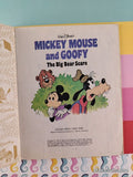 Vintage 1978 Disney's Mickey Mouse & Goofy: The Big Bear Scare Little Golden Book Hardcover