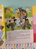 Vintage 1978 Disney's Mickey Mouse & Goofy: The Big Bear Scare Little Golden Book Hardcover